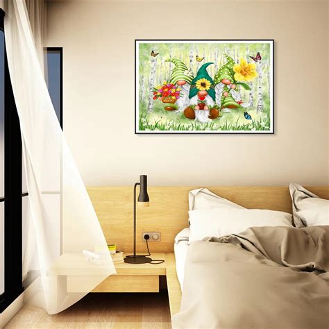 Spring Gnome Canvas Full Round Or Square Drill Diamond Painting