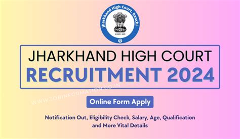 Jharkhand High Court Recruitment 2024 Form For 410 Post Clerk And