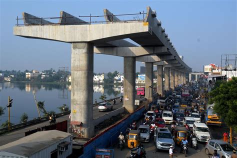 In Phase Ii Chennai Metro Rail Will Have A Double Decker Line Station On Single Pillar For 5