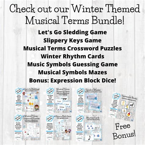 Lets Go Sledding Musical Terms Game Music Teacher Resources