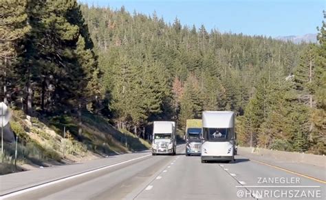 Tesla Semi Passes Diesel Trucks On Donner Pass Steep Grades Overdrive