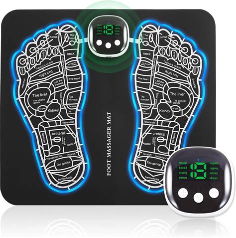 Phixnozar Ems Foot Massager Mat Foot Massager Pad Muscle Relaxation Foldable Legs