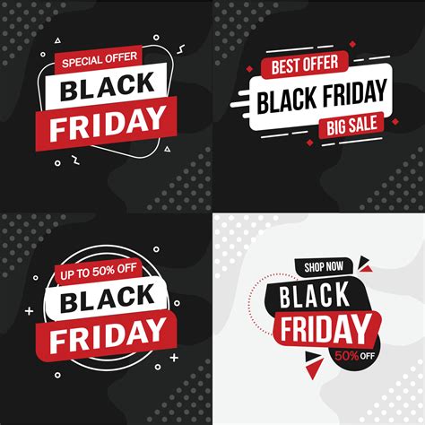 Black Friday Sale Banner Red And Black Awesome Design 5695390 Vector