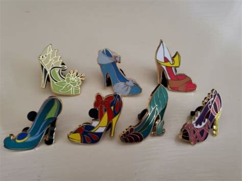 Disney Pin Princess High Heels Shoes Set Of 7 Picture 1 Of 1