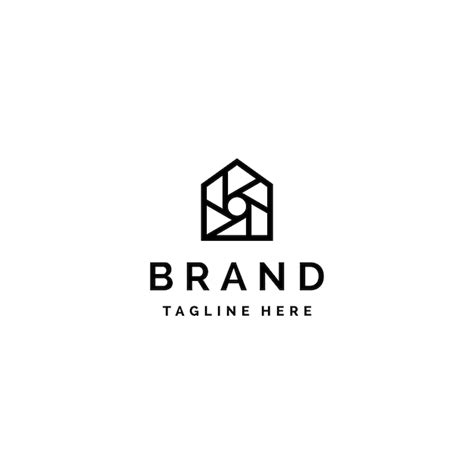 Premium Vector House Logo Template With Camera Shutter Motive In It