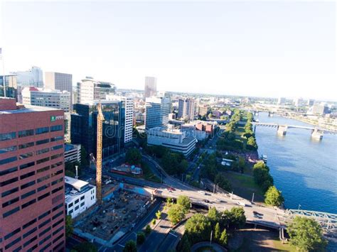 Portland Or August 2017 Aerial View Of Portland Skyline The