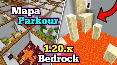 🟢 El Mejor Mapa De Parkour Para Minecraft Pe 120x Parkour Craft Map En Bedrock 120x Youtube