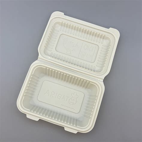 Food Packaging Corn Starch Disposable Clamshell Biodegradable 3coms