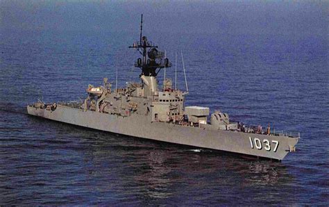 USS Bronstein FF 1037 Frigate US Navy Ship Postcard United States