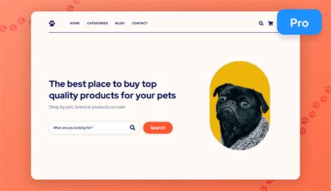 Pet Store Website Design Template Uizard