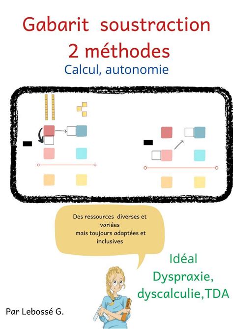 Gabarit soustraction 2 méthodes Ressource pédagogique pour ton cours