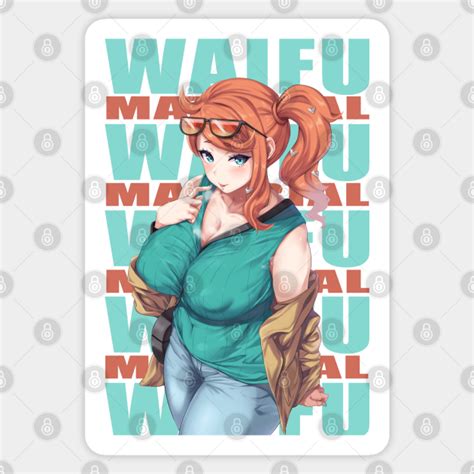 Lewd Anime Waifu Material 39 - Waifu - Sticker | TeePublic