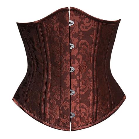 Brown Brocade Espartilhos E Corpetes Corsets And Bustiers Gothic