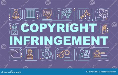 Copyright Infringement Lawsuit Concept Icon Cartoon Vector