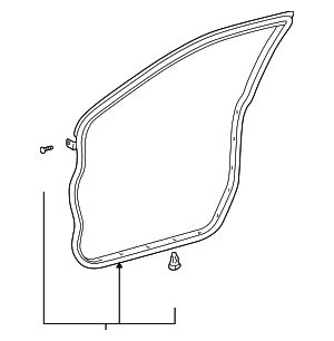 2001-2007 Toyota Highlander Door Weather-Strip 67861-48021 | Toyota Parts Center