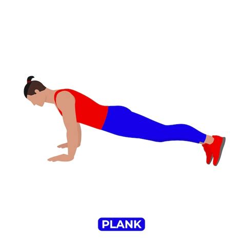 Premium Vector Man Doing Plank Bodyweight Fitness Static Exercise For