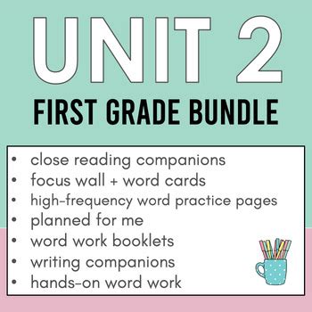 Benchmark Advance Unit 2 Bundle First Grade TPT