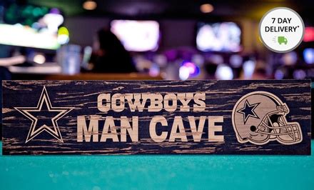 NFL Distressed Man Cave Sign | Groupon Goods