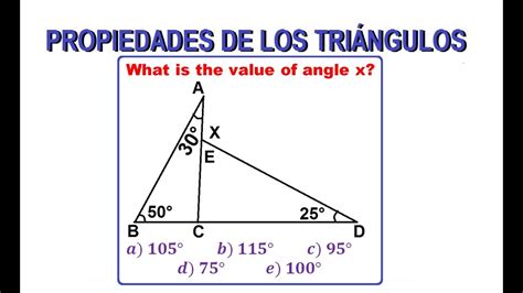 18 ENCONTRAR EL VALOR DE X PROPIEDADES DE LOS TRIÁNGULOS ANGULO