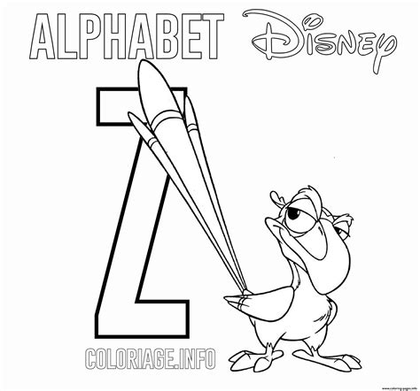 Z For Zazu Coloring page Printable