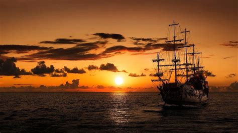 Ship Sunset Wallpapers Top Free Ship Sunset Backgrounds Wallpaperaccess