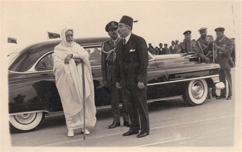 Mahmud Muntasser With The King Of Libya Idriss El Senussi African