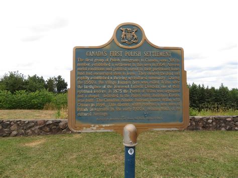 Canadas First Polish Settlement The Historical Plaque On Flickr