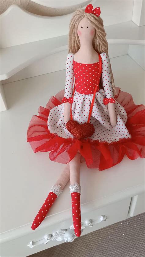 Tilda Doll Handmade Tilda Doll With Heart Cloth Doll Etsy Video