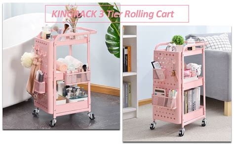 Amazon De Kingrack Rollwagen Etagen Rollwagen Metall K Chenwagen