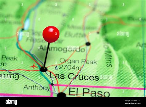 Las Cruces Cubri Un Mapa De Nuevo M Xico Estados Unidos Fotograf A De