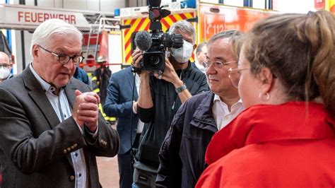 Bundespr Sident Frank Walter Steinmeier Besucht Katastrophenregion