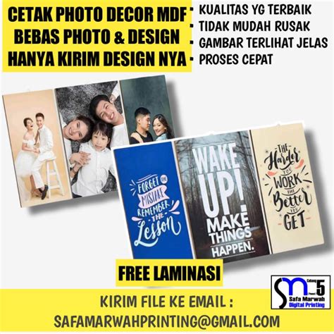 Jual Cetak Poto Mdf Custom 6mm Untuk Hiasan Dinding Rumah Poster Photo Mdf Costum Poto Dekorasi