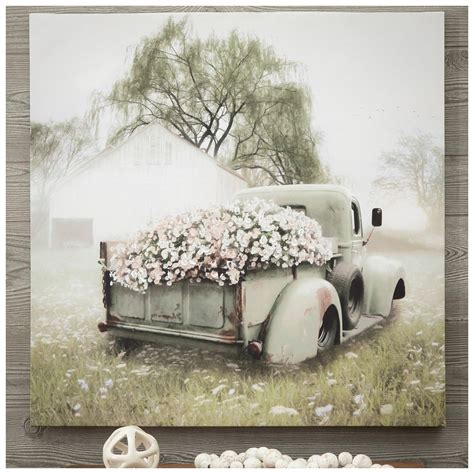 Petunias In The Old Truck Canvas Wall Decor Hobby Lobby 2059038