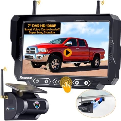 Magnetic Solar Wireless Backup Camera Dvr Portable Min Easy