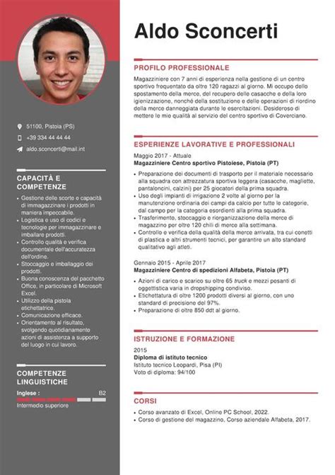 Modello Curriculum Vitae Barista Esempio Livecareer