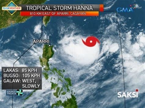 Bagyong Hanna Na Nagpapalakas Sa Habagat Magtatagal Pa Sa Loob Ng PAR