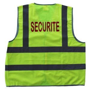 Gilet De S Curit Jaune Fluo Marquage Au Dos Securite Jaune Fluo