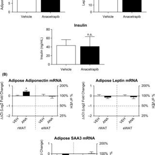 Effect Of Anacetrapib Treatment On Adipokines Insulin And A Biomarker