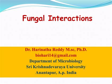 Interactions Of Fungi Ppt