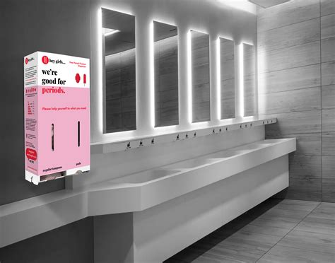 GP00051839 Hey Girls Free Vend Sanitary Dispenser Pink GLS