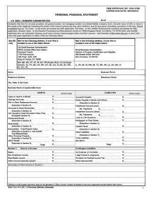 Printable Fillable Personal Financial Statement Forms And Templates