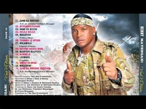 Benny Mayengani Full Tracklist Vana Va Nhova 2023 Album