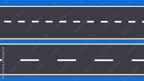 Animation Asphalt Road Looping Asphalt Highway With White Markings