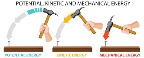 Free Vector | Potential kinetic and mechanical energy vector