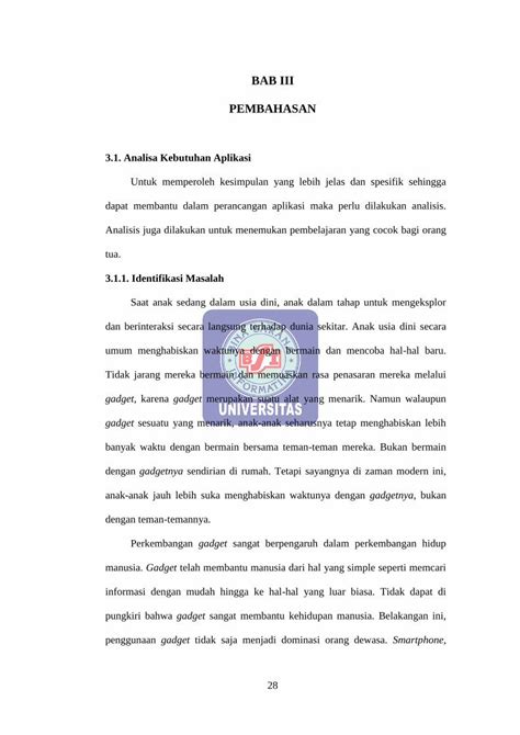 Pdf Bab Iii Pembahasan Repository Bsi Ac Id Pada Menu Kisah