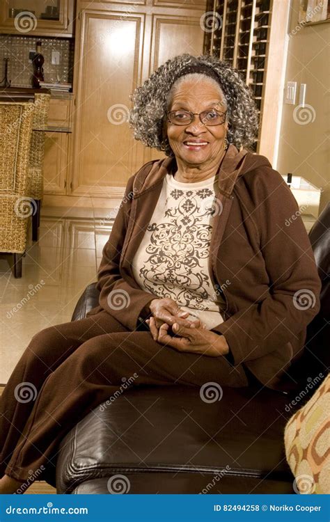 Elderly African American Black Woman Stock Photo