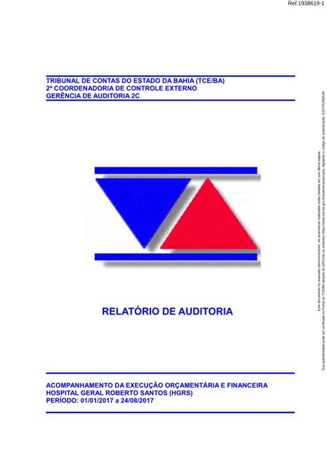 PDF RELATÓRIO DE AUDITORIA tce ba gov br armazenamento e