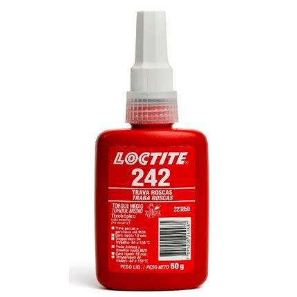 Adesivo Loctite 242 Trava Roscas Anaeróbico Médio Torque Azul 50g em