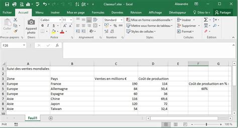 La Mise En Forme Excel Formation