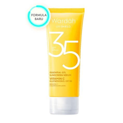 Jual Wardah Uv Shield Spf Pa Essential Gel Sunscreen Serum Ml